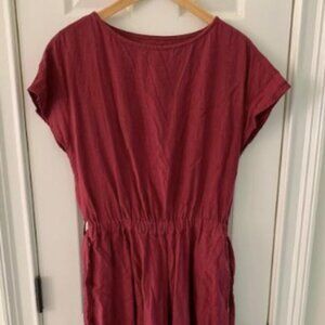 NotPerfectLinen Adelaide Dress in Deep Burgundy, size M/L